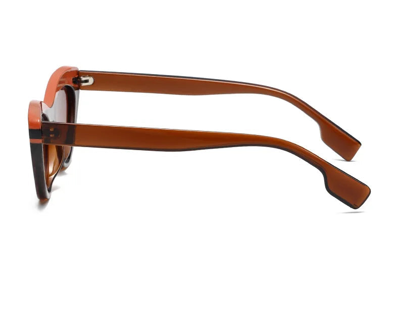 Brown sunglasses on a white background