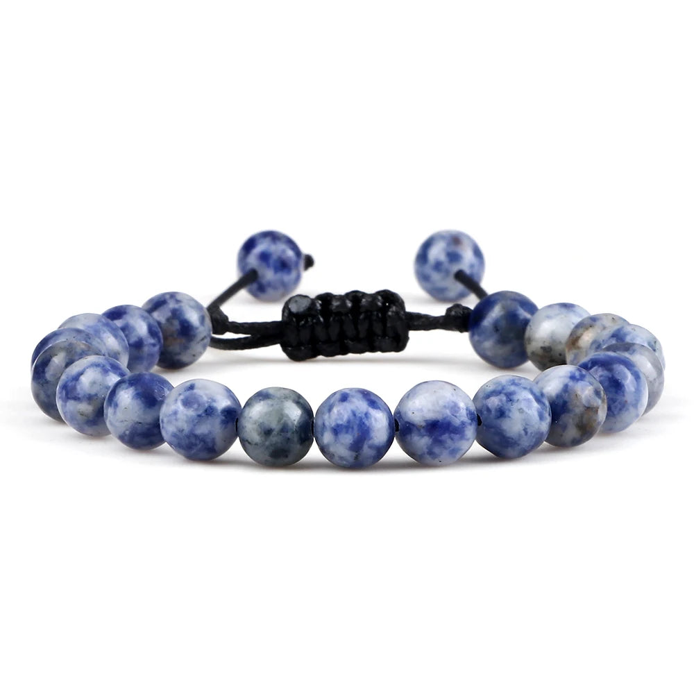 Natural Stone Beads Adjustable Bracelet