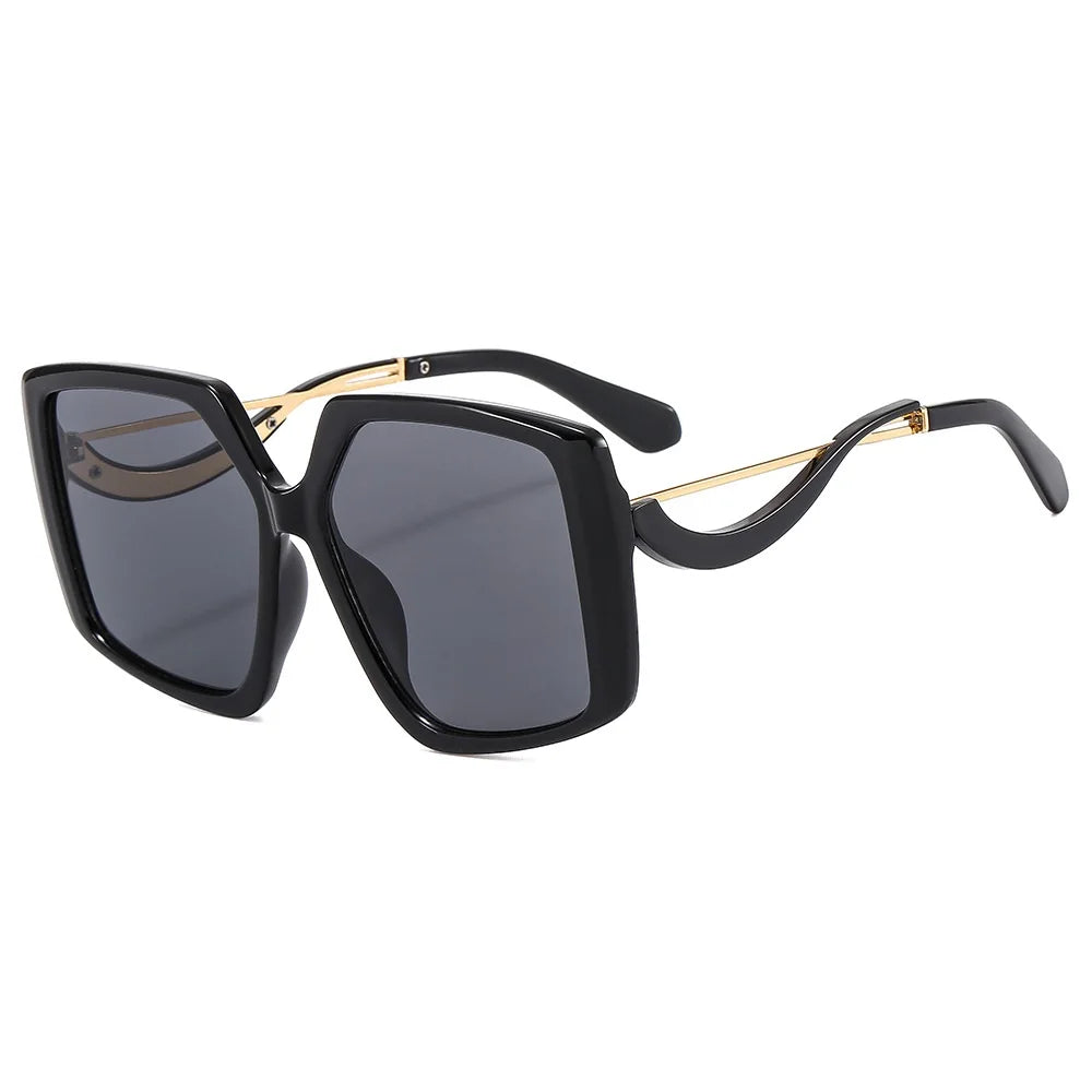 Retro Oversized Irregular Square Sunglasses