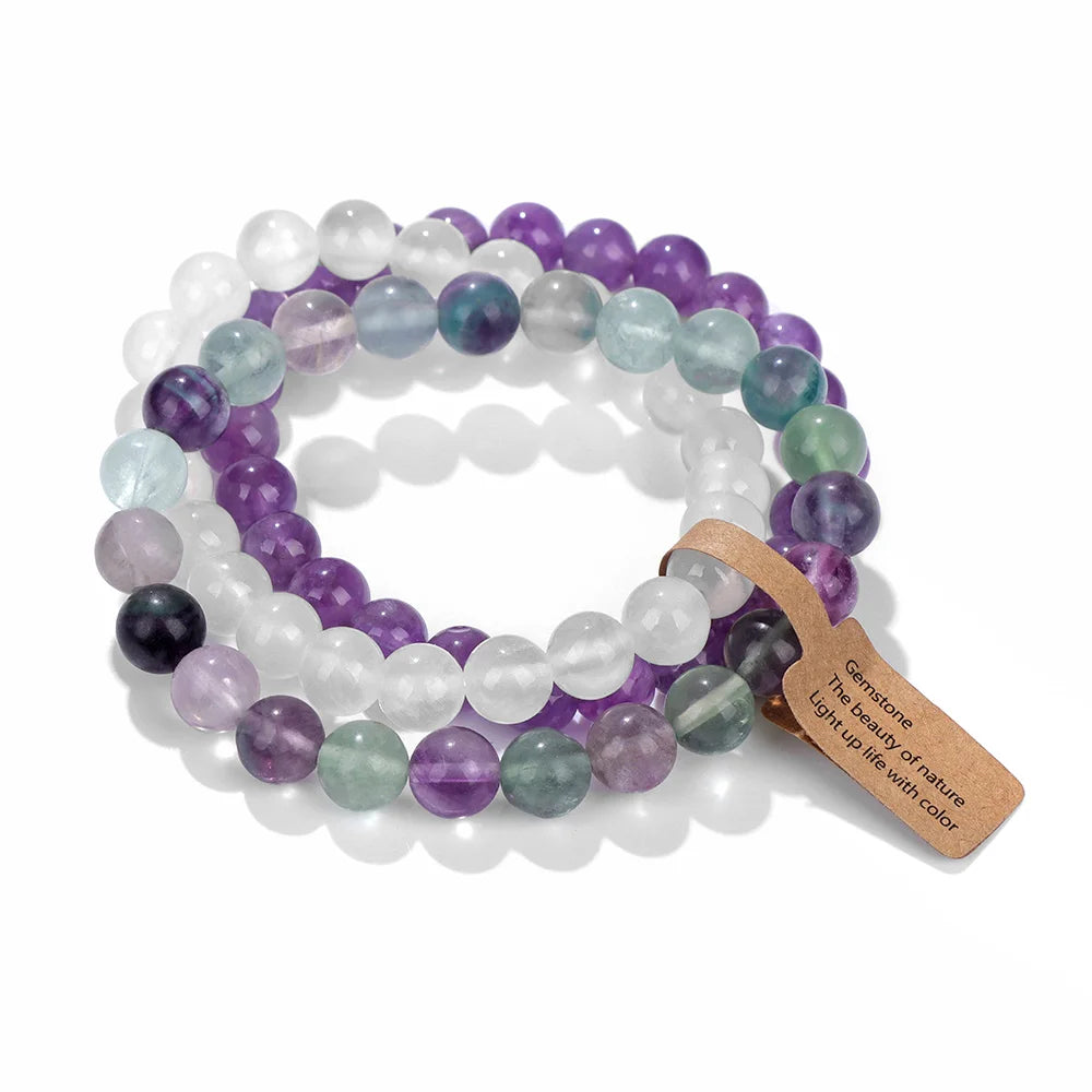 3Pcs Natural Stone Bracelet Set