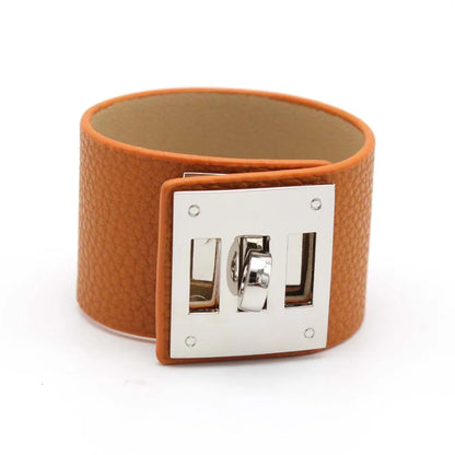 Leather Wide Wrap Bracelet