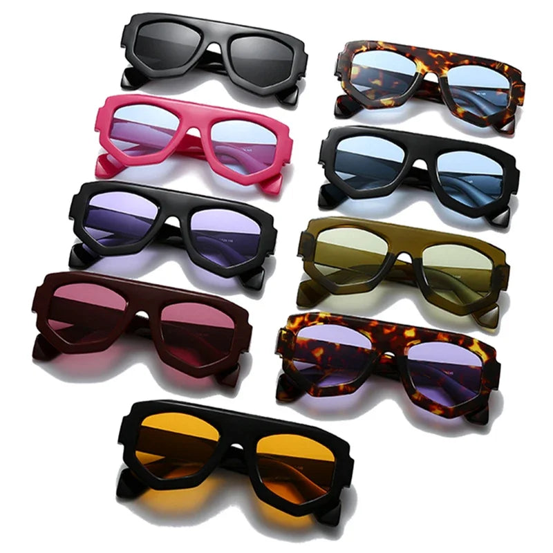 Collection of various sunglasses on a white background