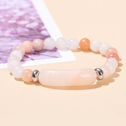 Crystal Bracelet with Rectangle Bar Charm