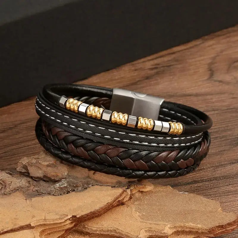 Multi Strand Leather Bracelet