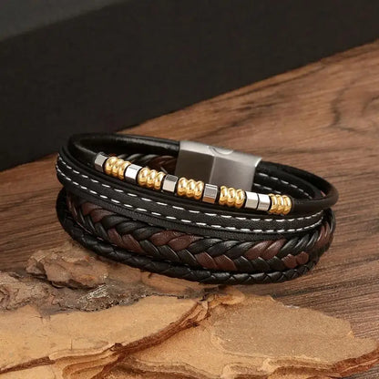 Multi Strand Leather Bracelet