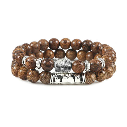 2pcs Set Natural Stone Charm Bracelet