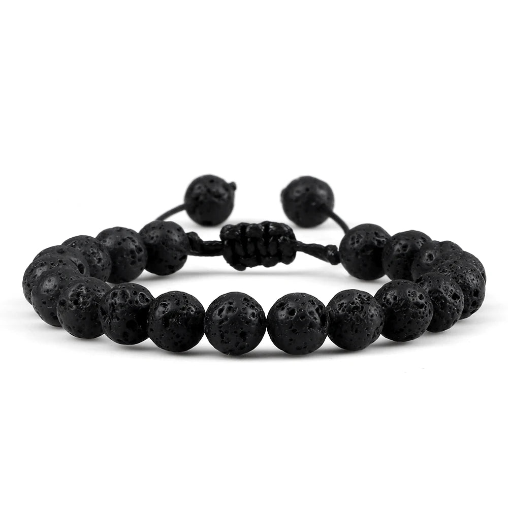 Natural Stone Beads Adjustable Bracelet