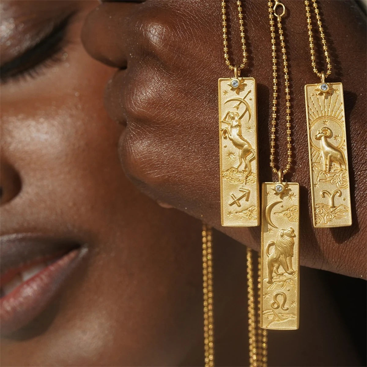 Zodiac Gold Plated Pendant Necklace