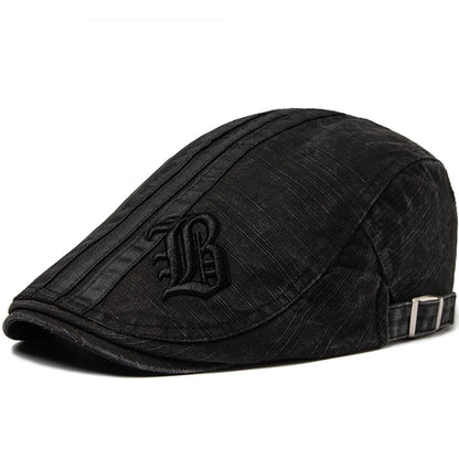 Men's Fashion Embroidered Flat Cap