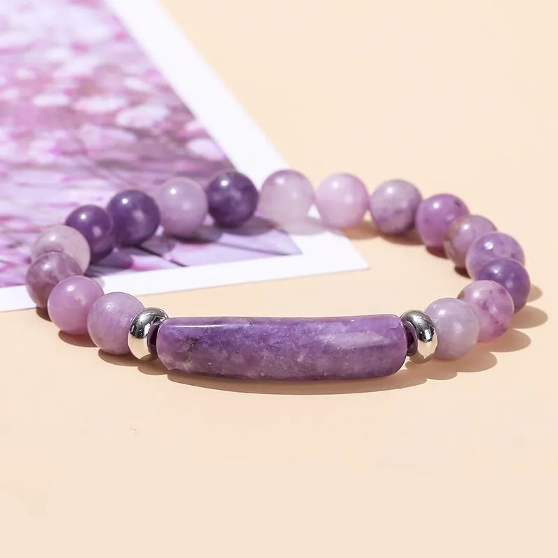 Crystal Bracelet with Rectangle Bar Charm