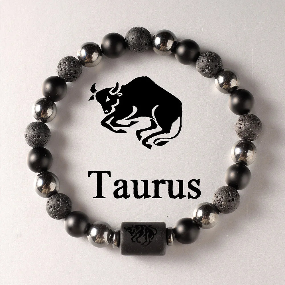 Bracelet with Taurus symbol on a light background