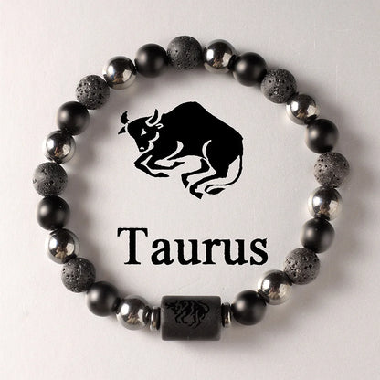 Bracelet with Taurus symbol on a light background
