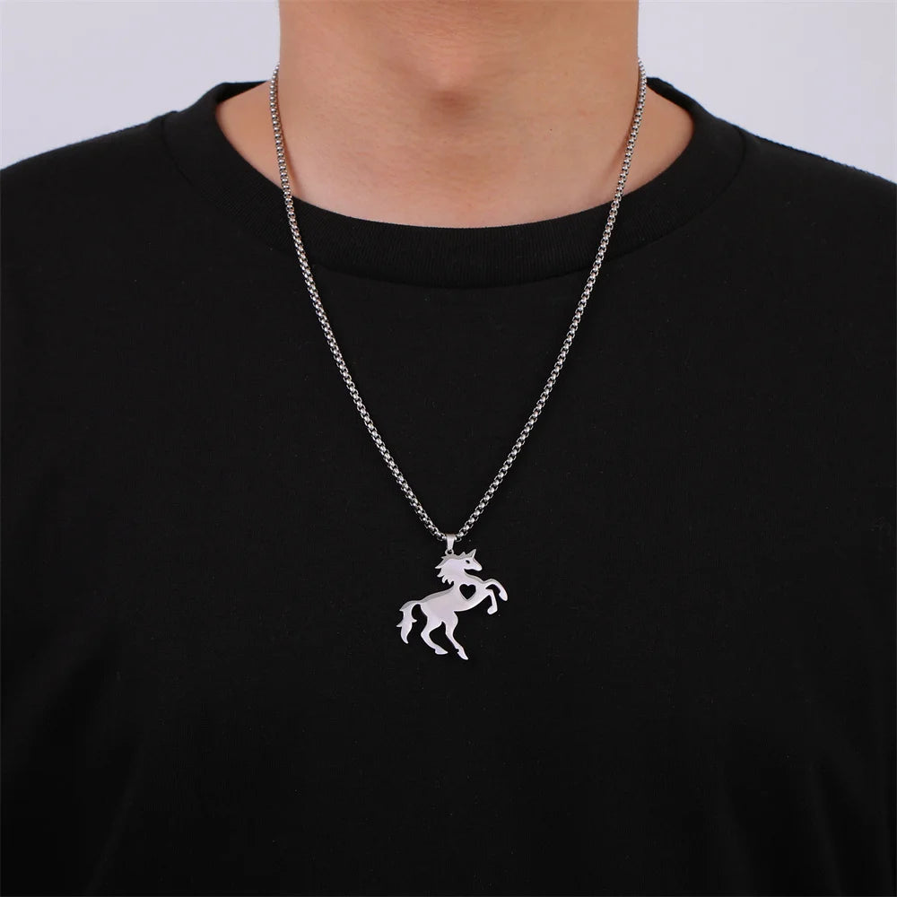 Horse-Shaped Pendant Necklace