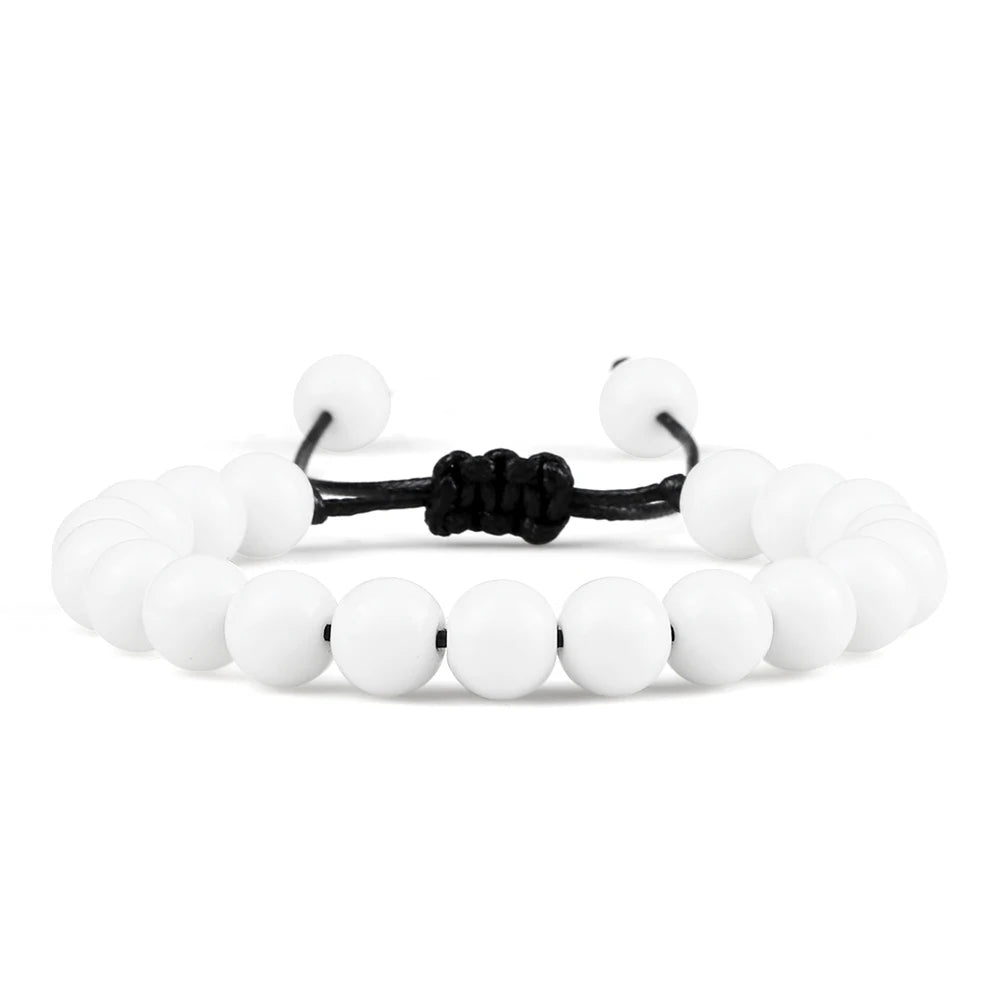 Natural Stone Beads Adjustable Bracelet