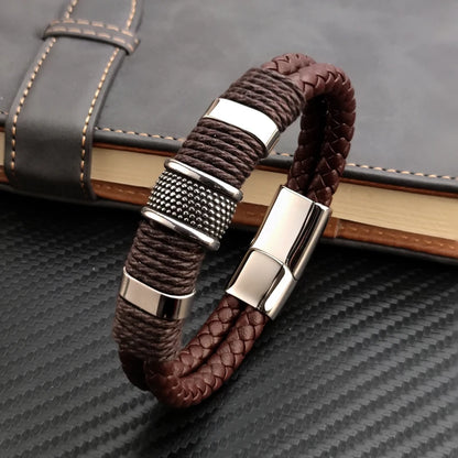 Brown Leather Rope Retro Bracelet