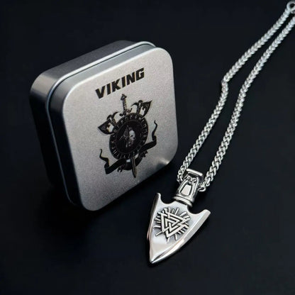 Norse Rune Pendant Necklace with Viking Box