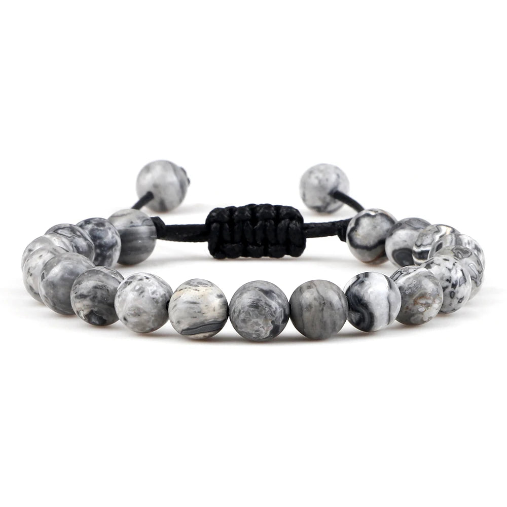 Natural Stone Beads Adjustable Bracelet