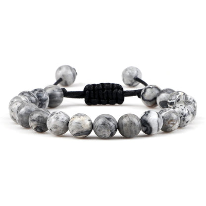Natural Stone Beads Adjustable Bracelet