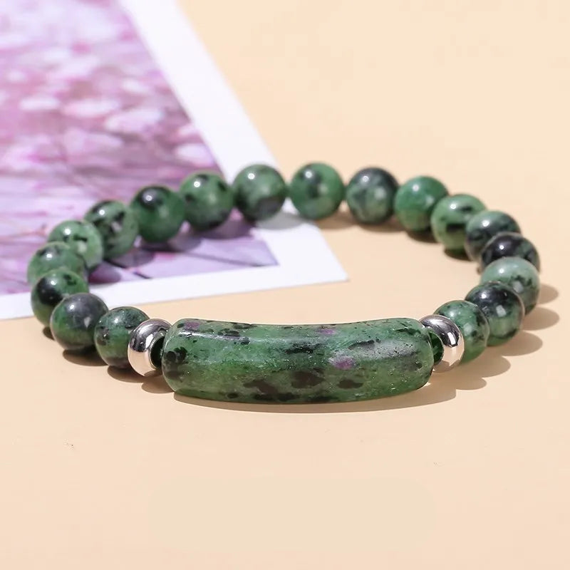 Crystal Bracelet with Rectangle Bar Charm
