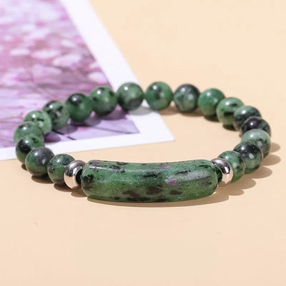 Crystal Bracelet with Rectangle Bar Charm