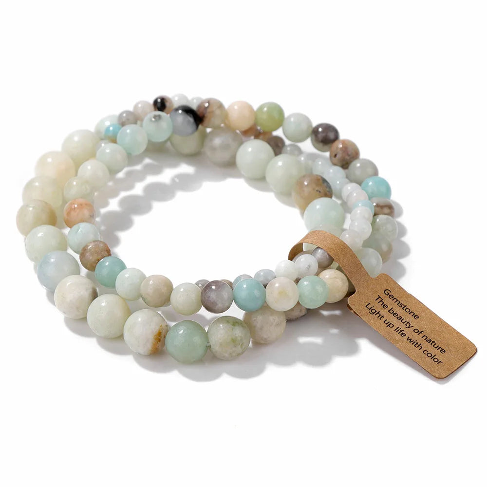 3pcs Set - Natural Agate Stone Bracelet