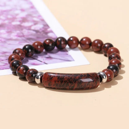 Crystal Bracelet with Rectangle Bar Charm