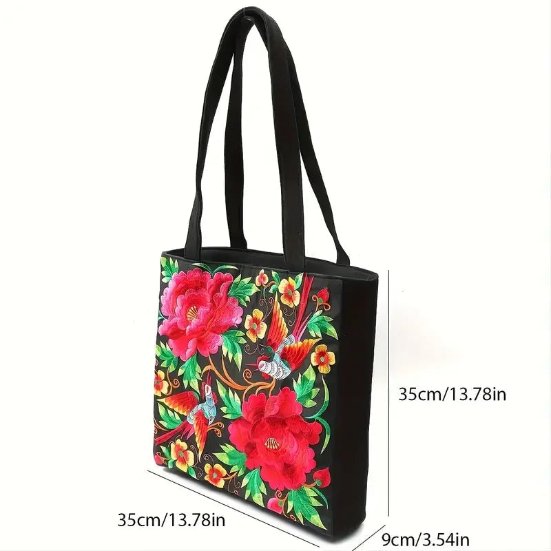 Floral Embroidered Women's Shoulder Bag