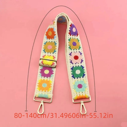 Floral Crochet Adjustable Shoulder Bag Strap