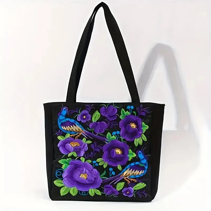 Floral Embroidered Women's Shoulder Bag