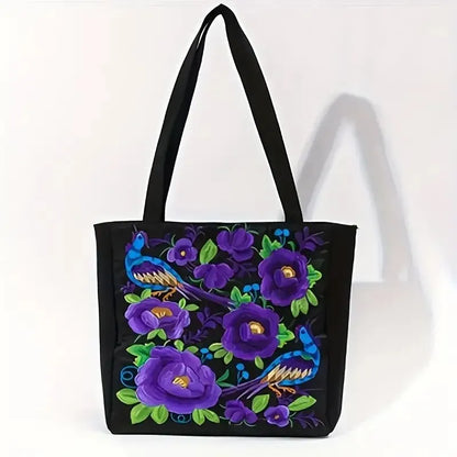 Floral Embroidered Women's Shoulder Bag