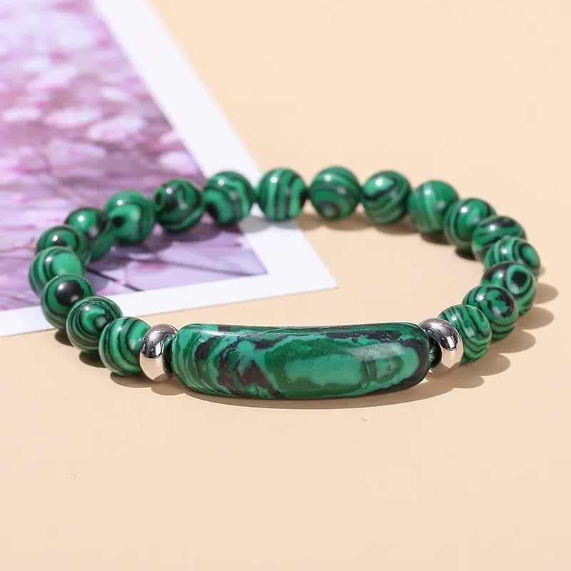 Crystal Bracelet with Rectangle Bar Charm