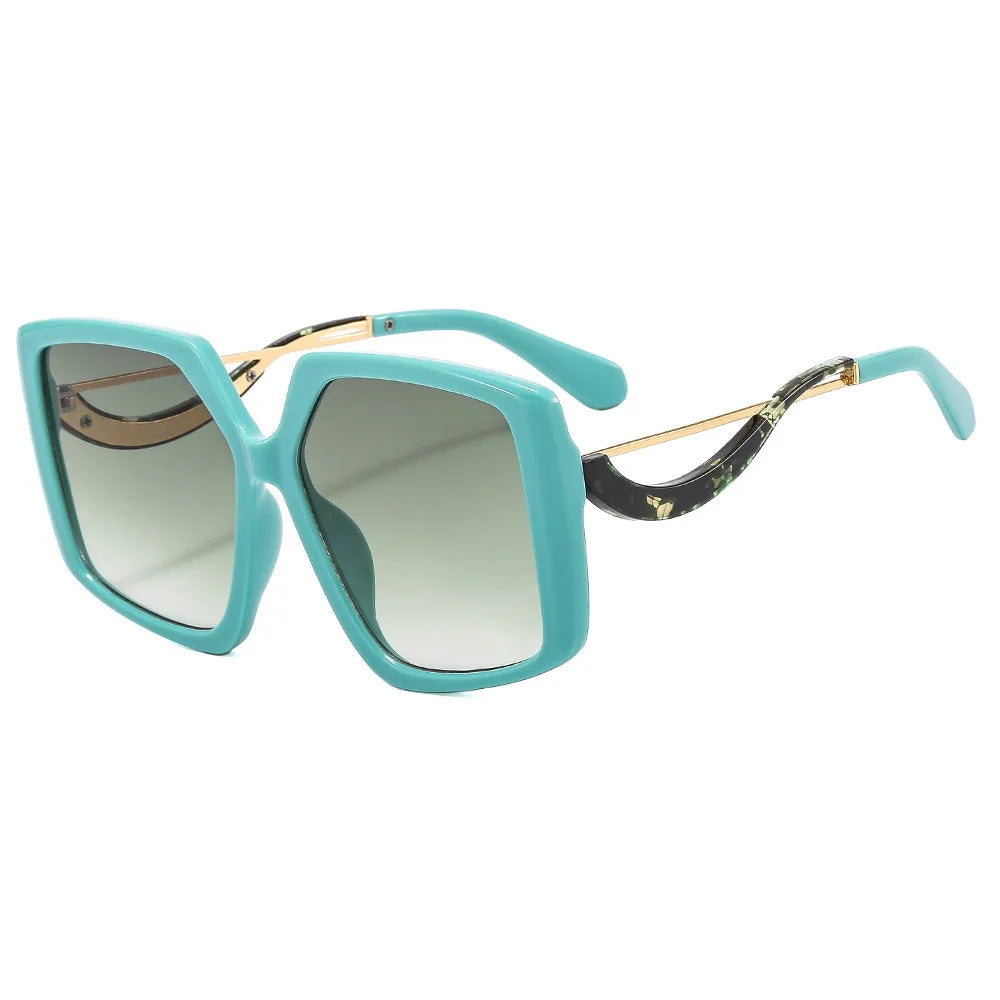 Retro Oversized Irregular Square Sunglasses