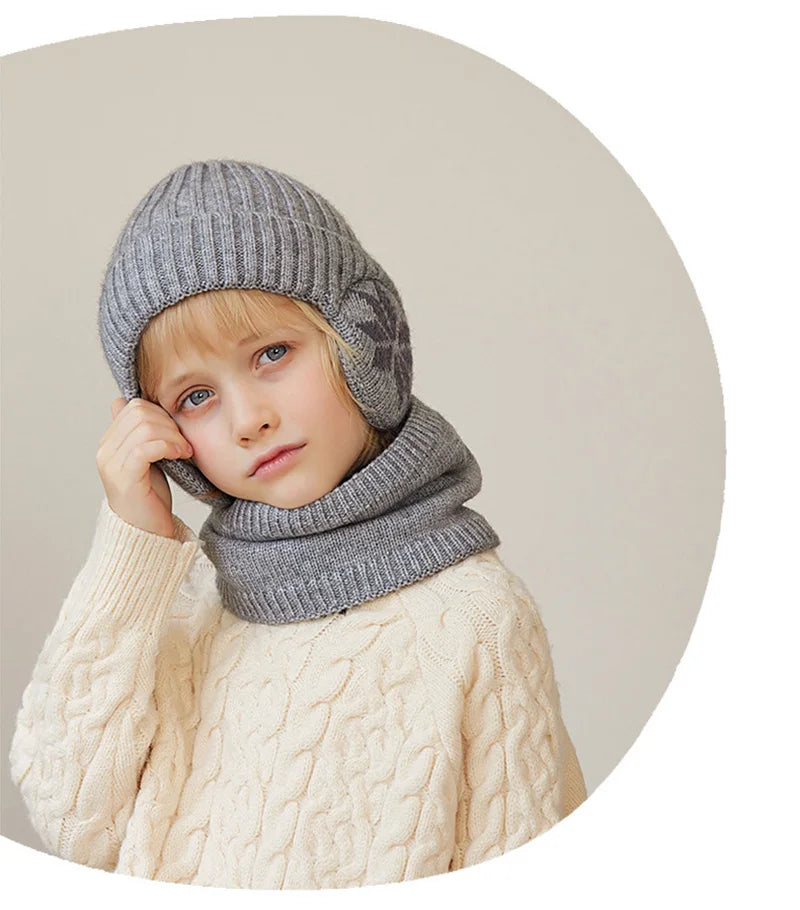 Kids Beanie Hat and Neck Warmer Set