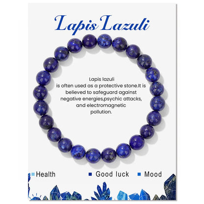 Natural Stone Beads Bracelet With Card