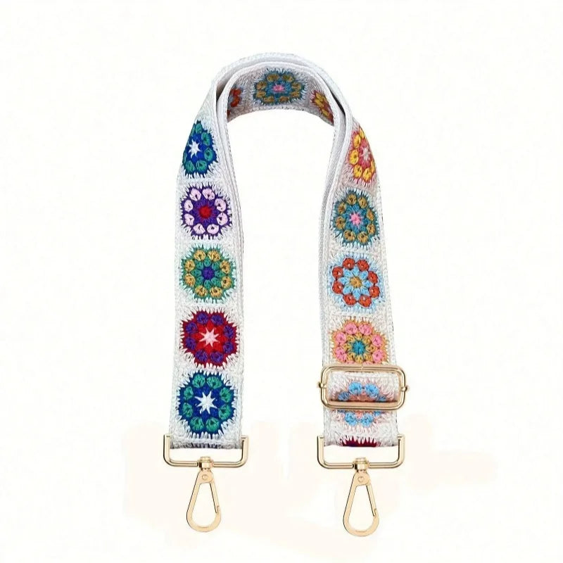 Floral Crochet Adjustable Shoulder Bag Strap