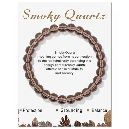 Natural Stone Beads Bracelet With Card