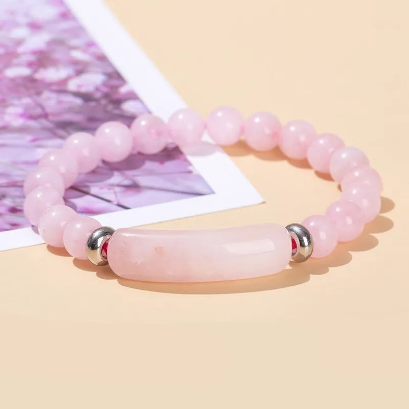 Crystal Bracelet with Rectangle Bar Charm