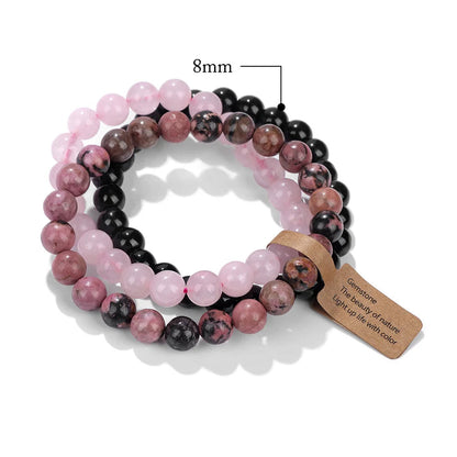 3Pcs Natural Stone Bracelet Set