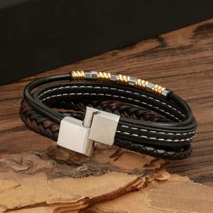 Multi Strand Leather Bracelet