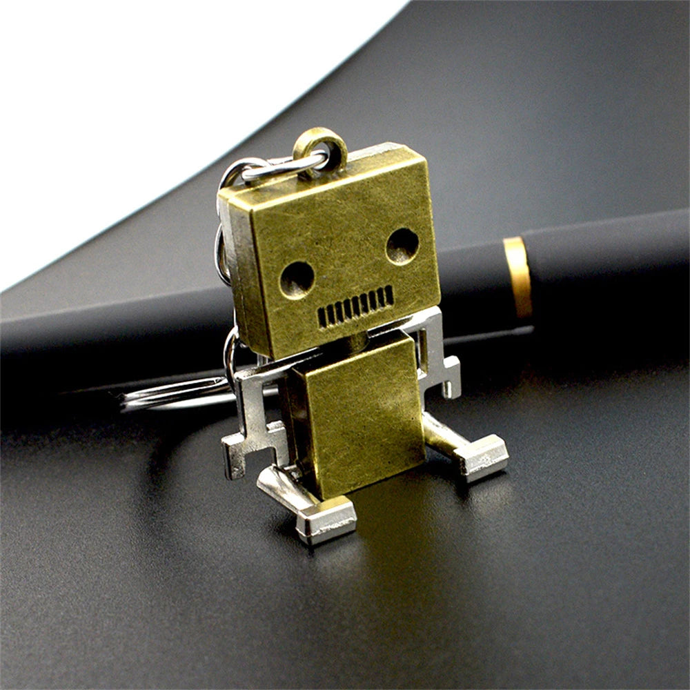Cute Metal Robot Keyring