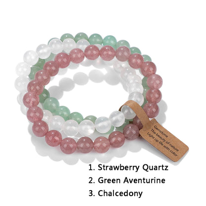 3Pcs Natural Stone Bracelet Set
