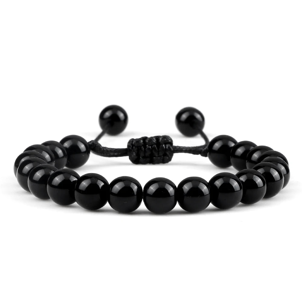 Natural Stone Beads Adjustable Bracelet