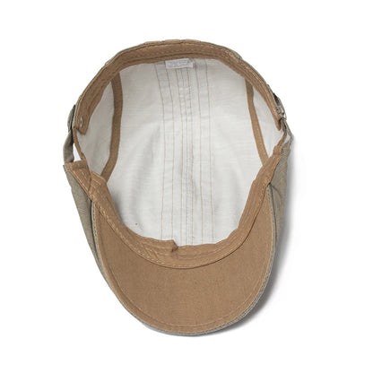 Men's Fashion Embroidered Flat Cap