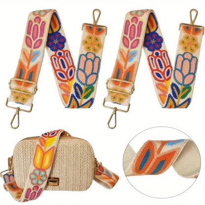 Floral Crochet Adjustable Shoulder Bag Strap