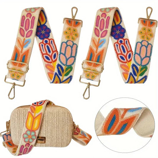 Floral Crochet Adjustable Shoulder Bag Strap