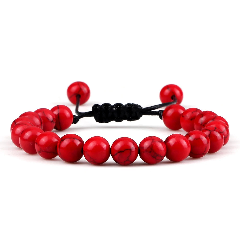 Natural Stone Beads Adjustable Bracelet