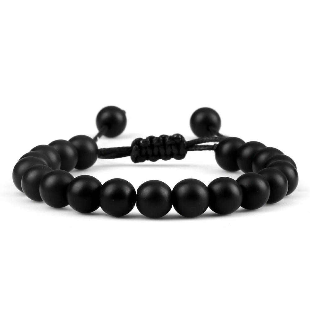 Natural Stone Beads Adjustable Bracelet