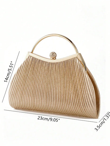 Pleated Evening Clutch Bag