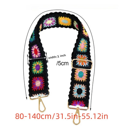 Floral Crochet Adjustable Shoulder Bag Strap