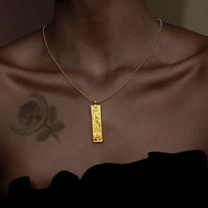 12 Zodiac Signs Bar Pendant Necklace